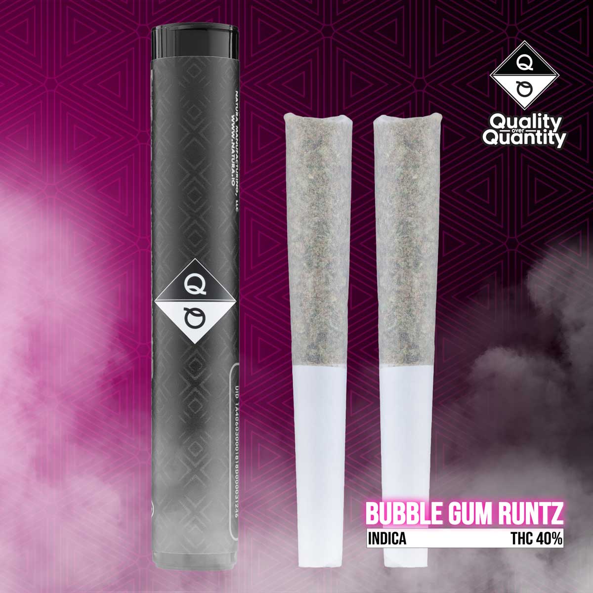 Quality Over Quantity - Bubble Gum Runtz Ice Water Hash Pre-roll Pack