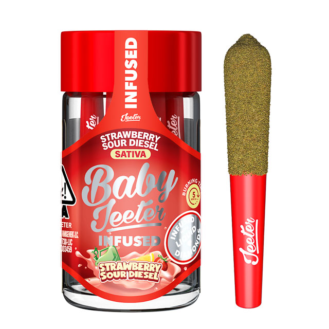 Baby Jeeter - Strawberry Sour Diesel Diamond Infused Preroll Pack 2.5g