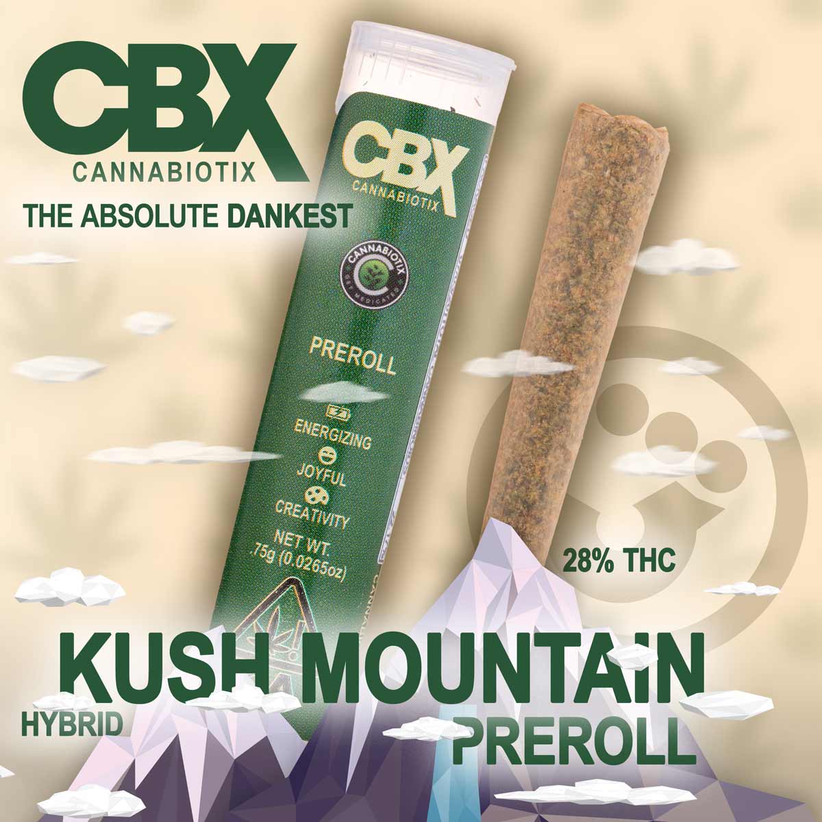 Cannabiotix - Kush Mountain Preroll .75g