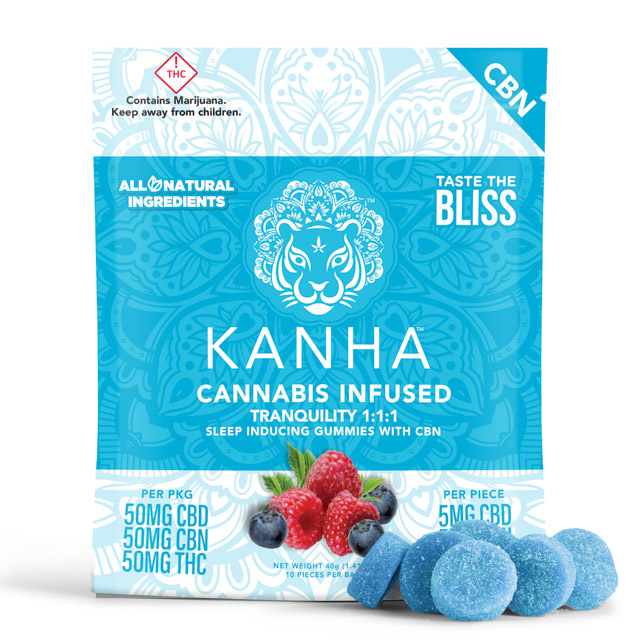 Kanha - Blue Raspberry CBN Gummies 100mg