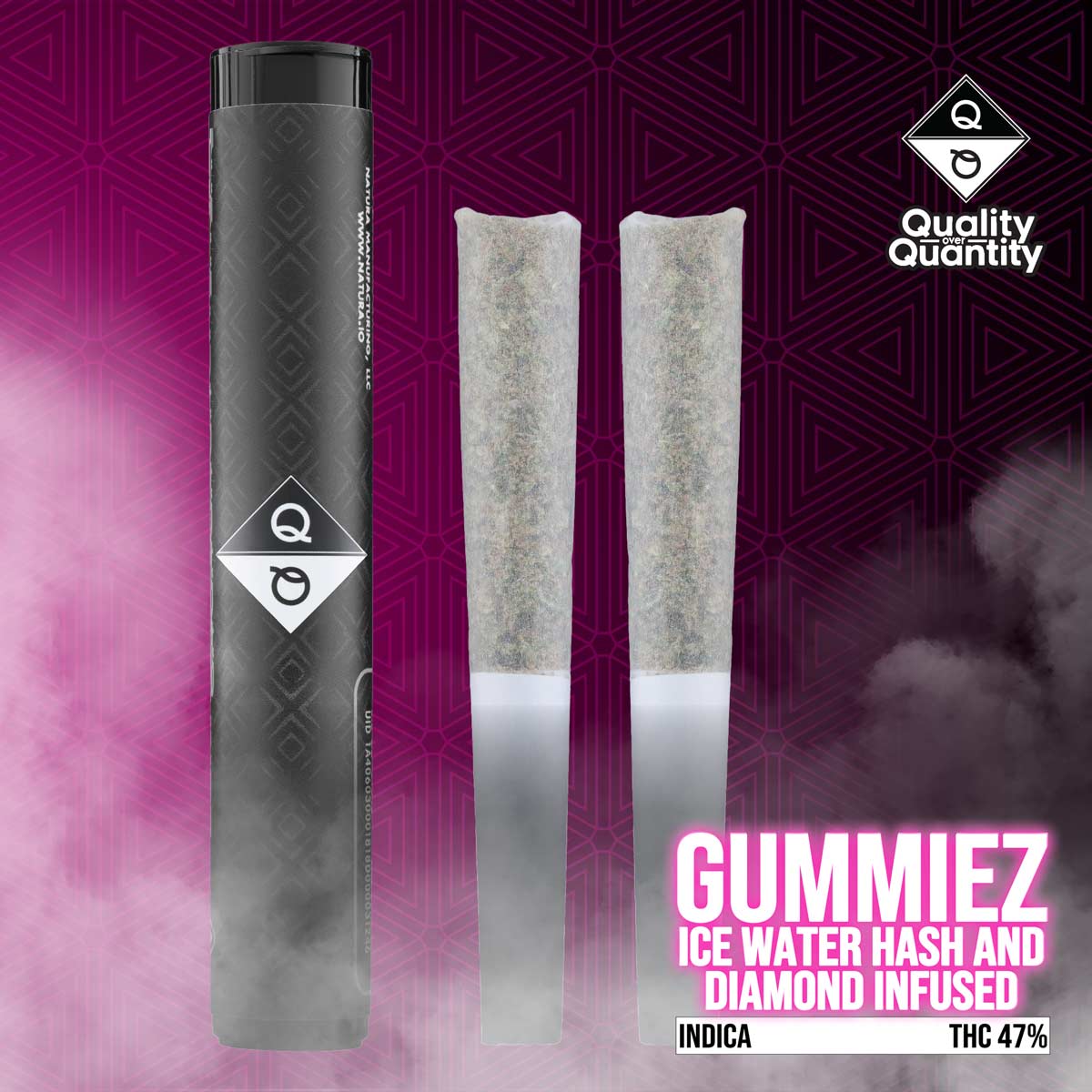 Quality Over Quantity - Gummiez Ice Water Hash and Diamond Infused Preroll 2pck 1g