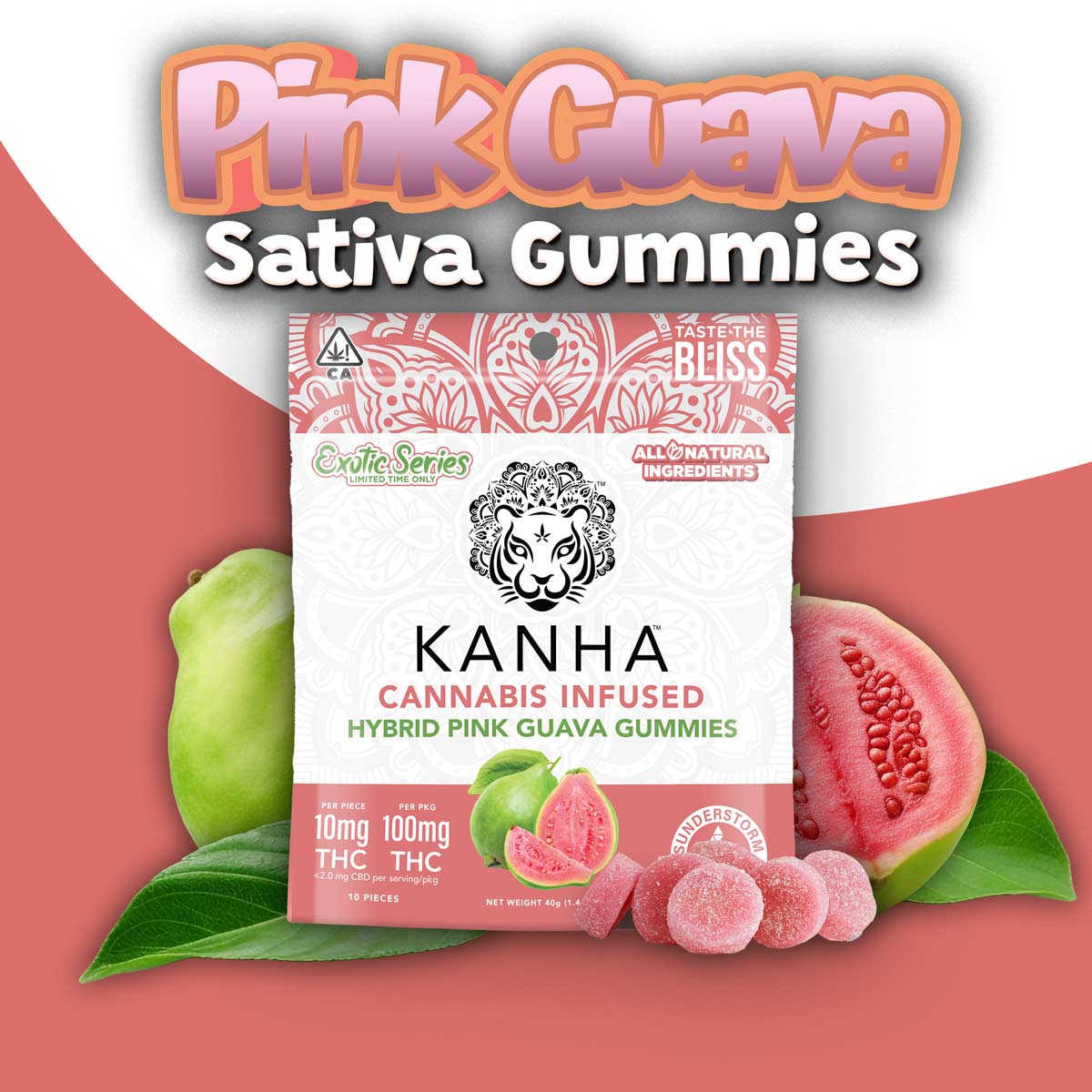 Kanha - Pink Guava Gummies 100mg