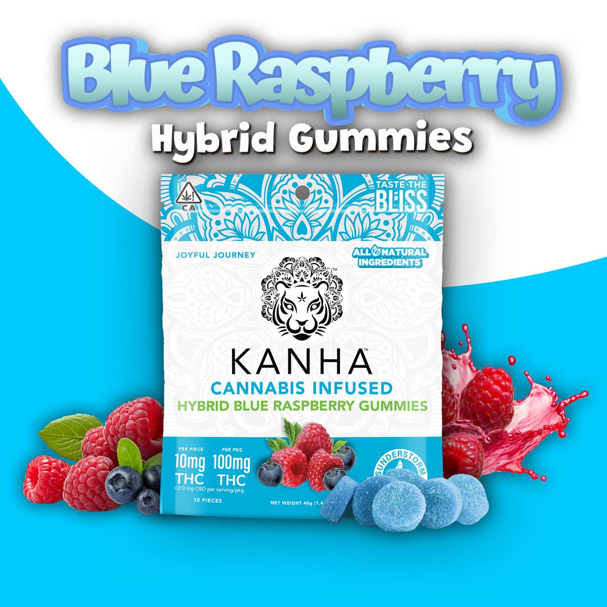 Kanha - Blue Raspberry Gummies 100mg