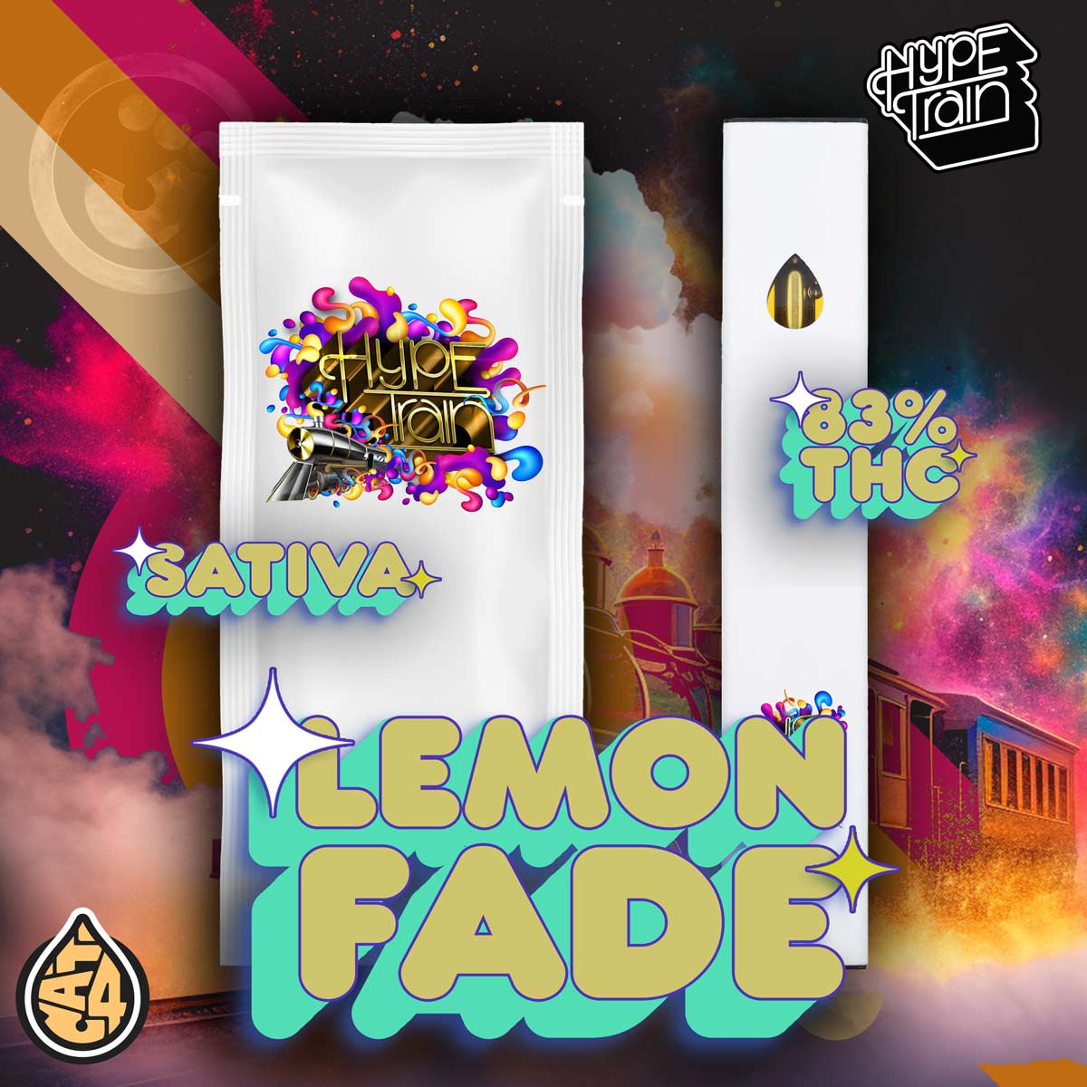 Hype Train - Lemon Fade CAT4 All In One Disposable 1g