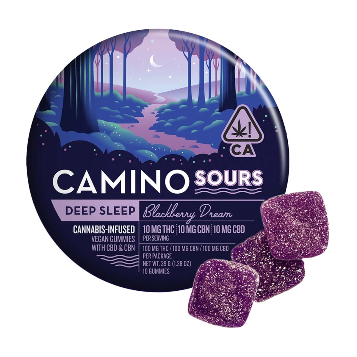 Camino Sours - Blackberry Dream 1:1:1 CBN:CBD:THC Gummies 100mg