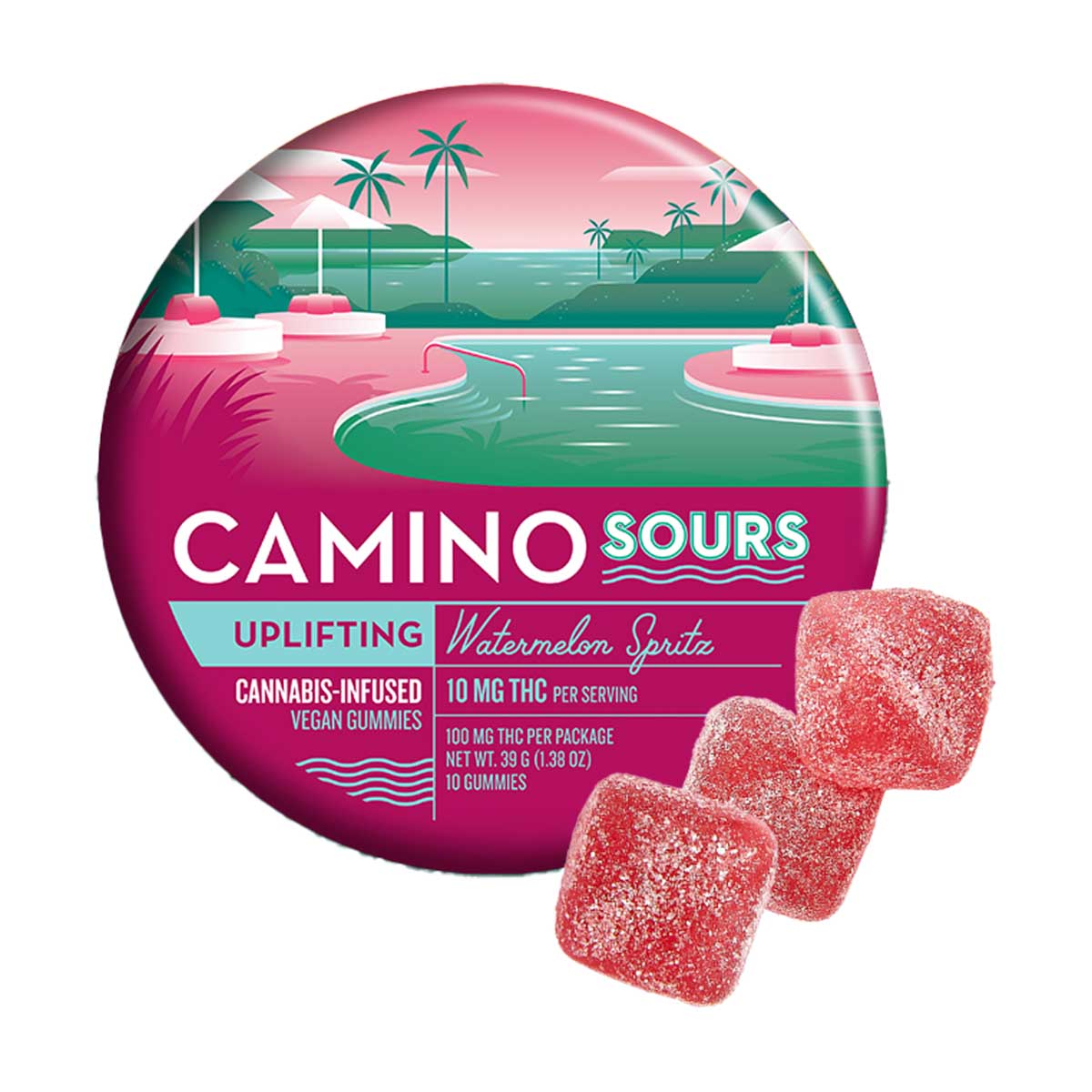 Camino Sours - Watermelon Spritz Gummies 100mg