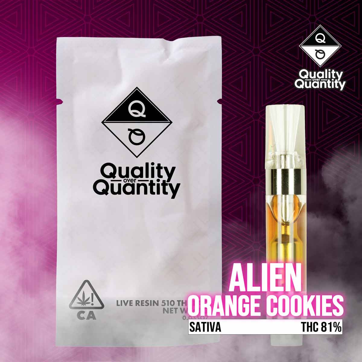 Quality Over Quantity - Alien Orange Cookies Live Resin Cartridge 1g