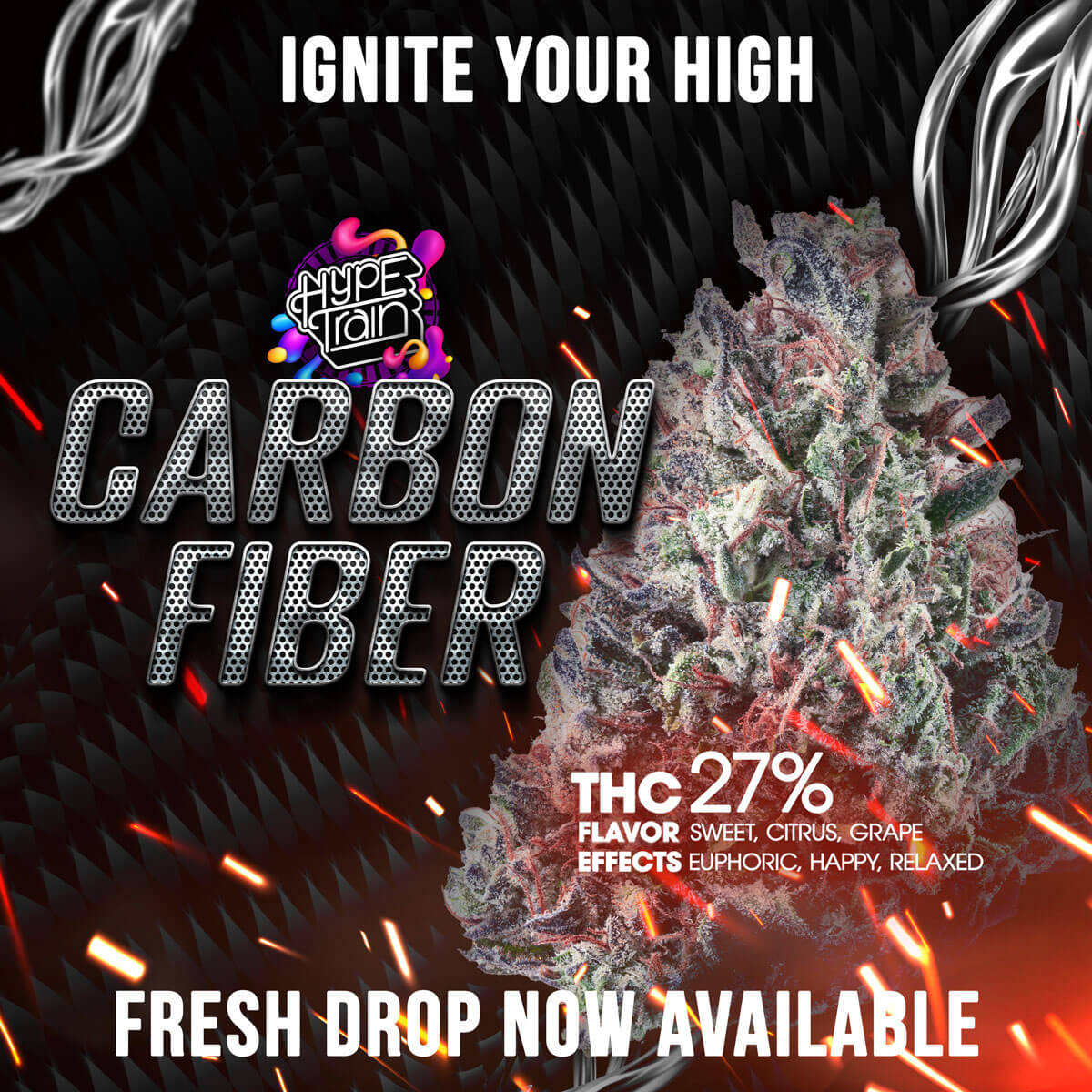 Hype Train - Carbon Fiber Flower 3.5g